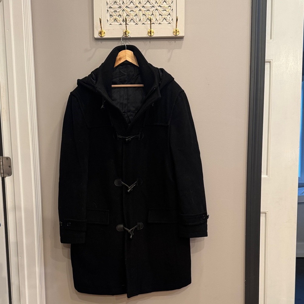 Nautica Men's Dark Pea Coat with Toggle Closures